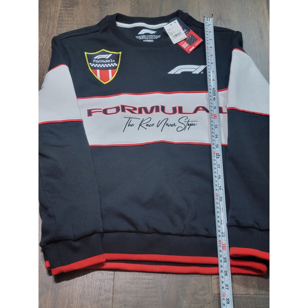 Formula 1 F1 Racing Sweatshirt Mens Small Black Red White Hybrid 2FRM00445 NWT